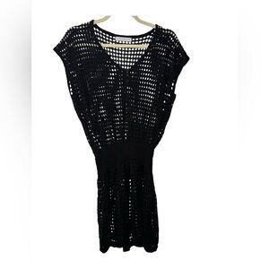 Miss Sparkling Knit Black Cover-Up Dress O/S
